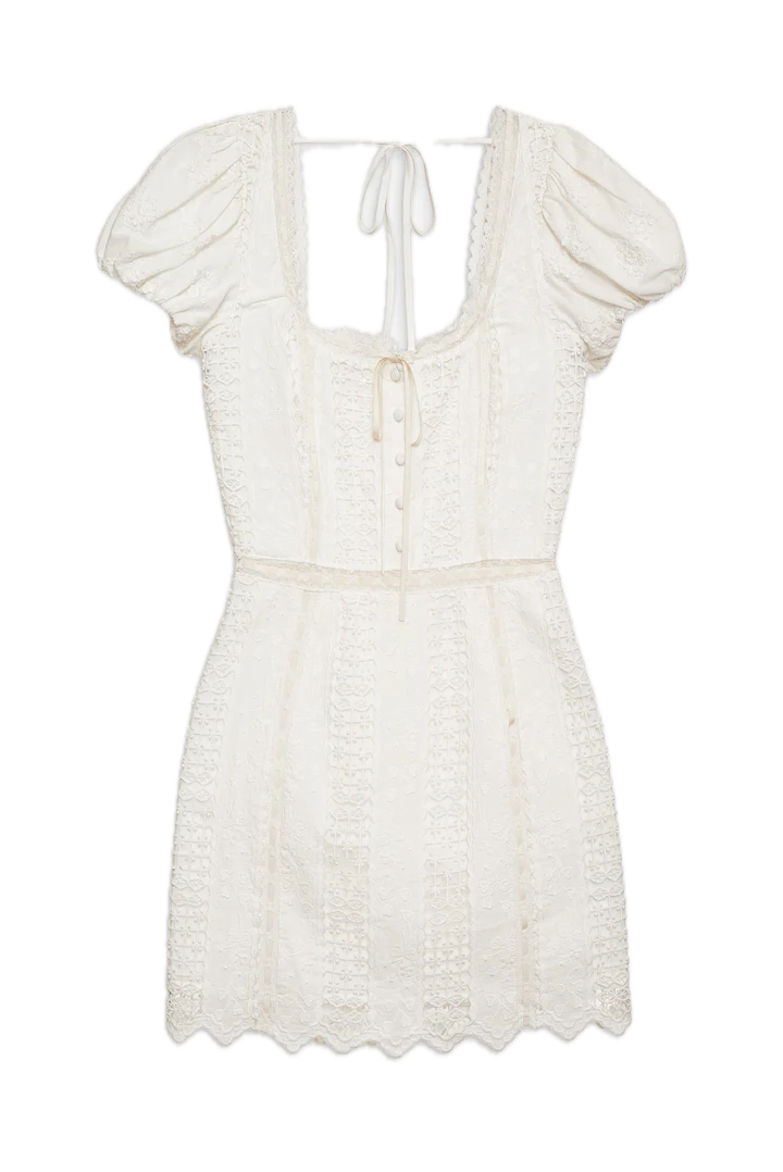 for love and lemons tracy mini dress for Love & Lemons Tracy Mini Dress In White