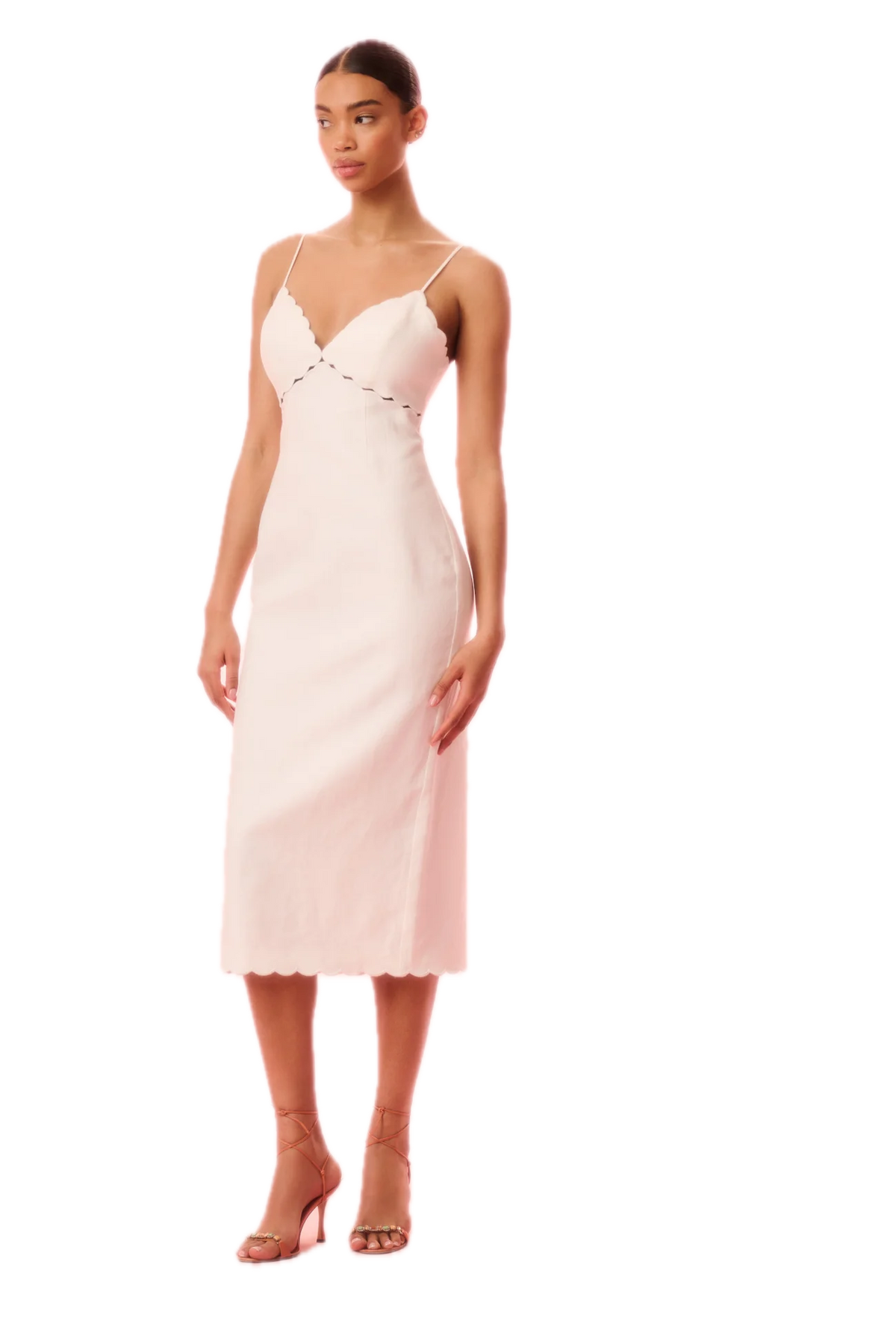 Sydelle Linen Cut-Out Midi Dress The Ivy Edit Sydelle Linen Cut-Out Midi Dress The Ivy Edit