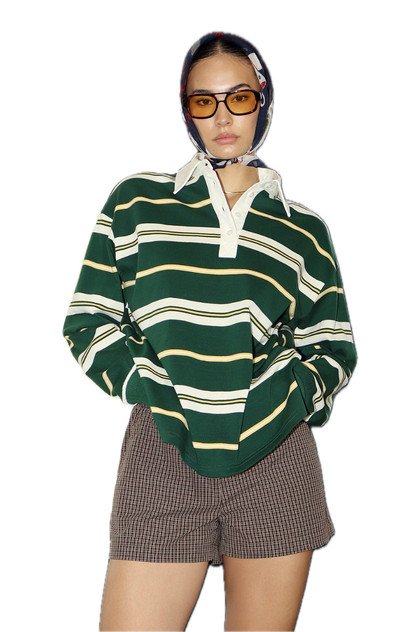 トップス tightbooth 2024SS STRIPE KNIT POLO OLIVE tightbooth 2024SS STRIPE KNIT POLO OLIVE｜Yahoo!フリマ（旧