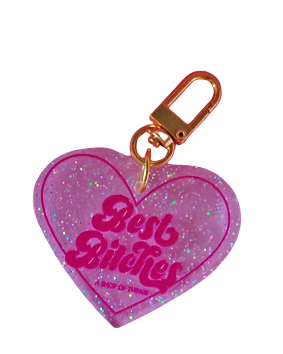 Best B*tches Heart Keychain