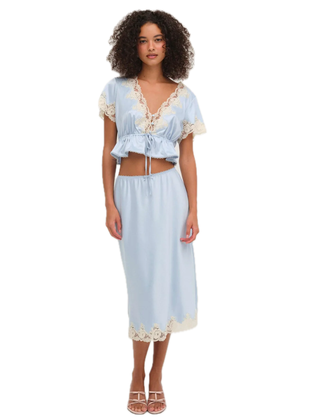 Sweetheart Satin Crop Top