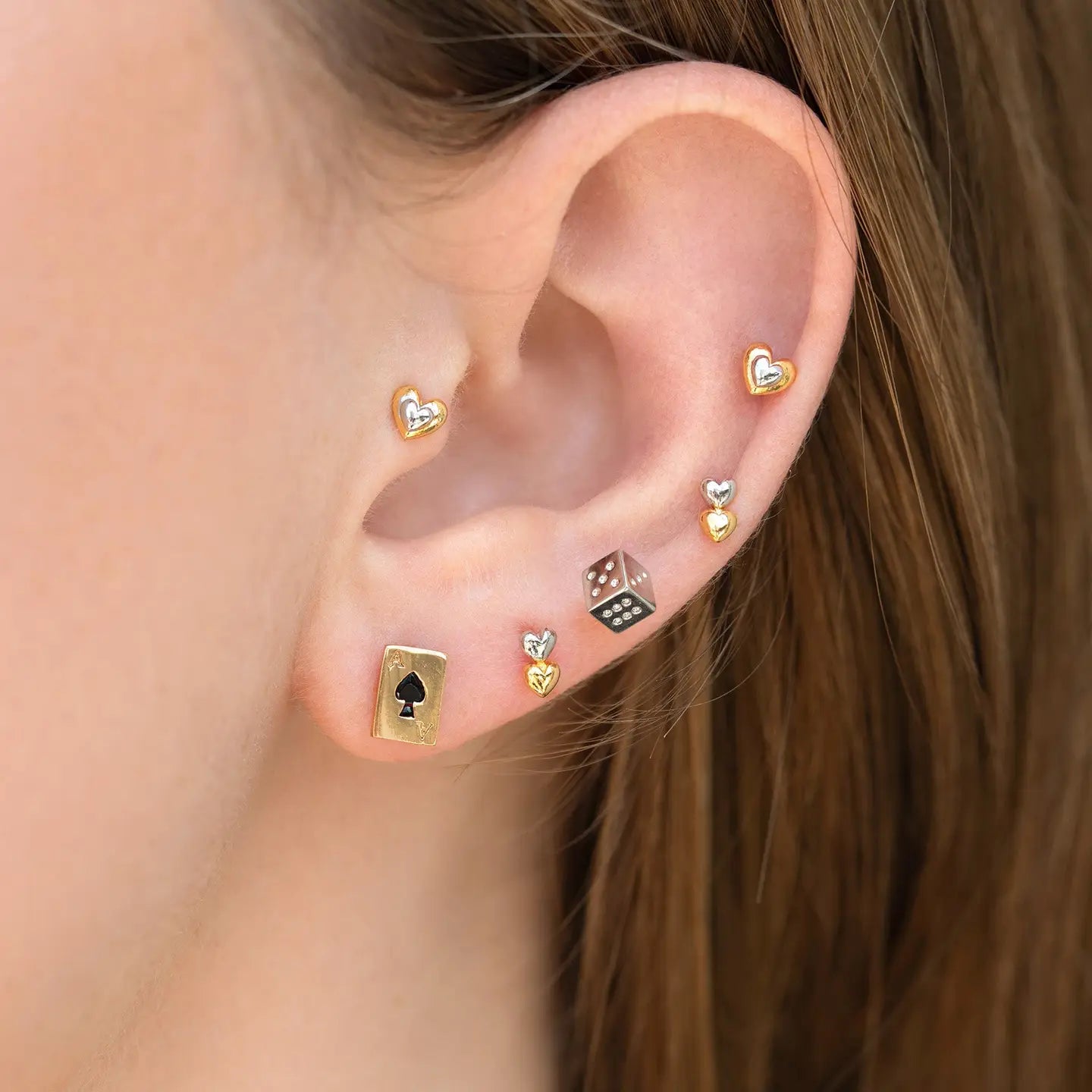 Heart To Heart Two Tone Studs