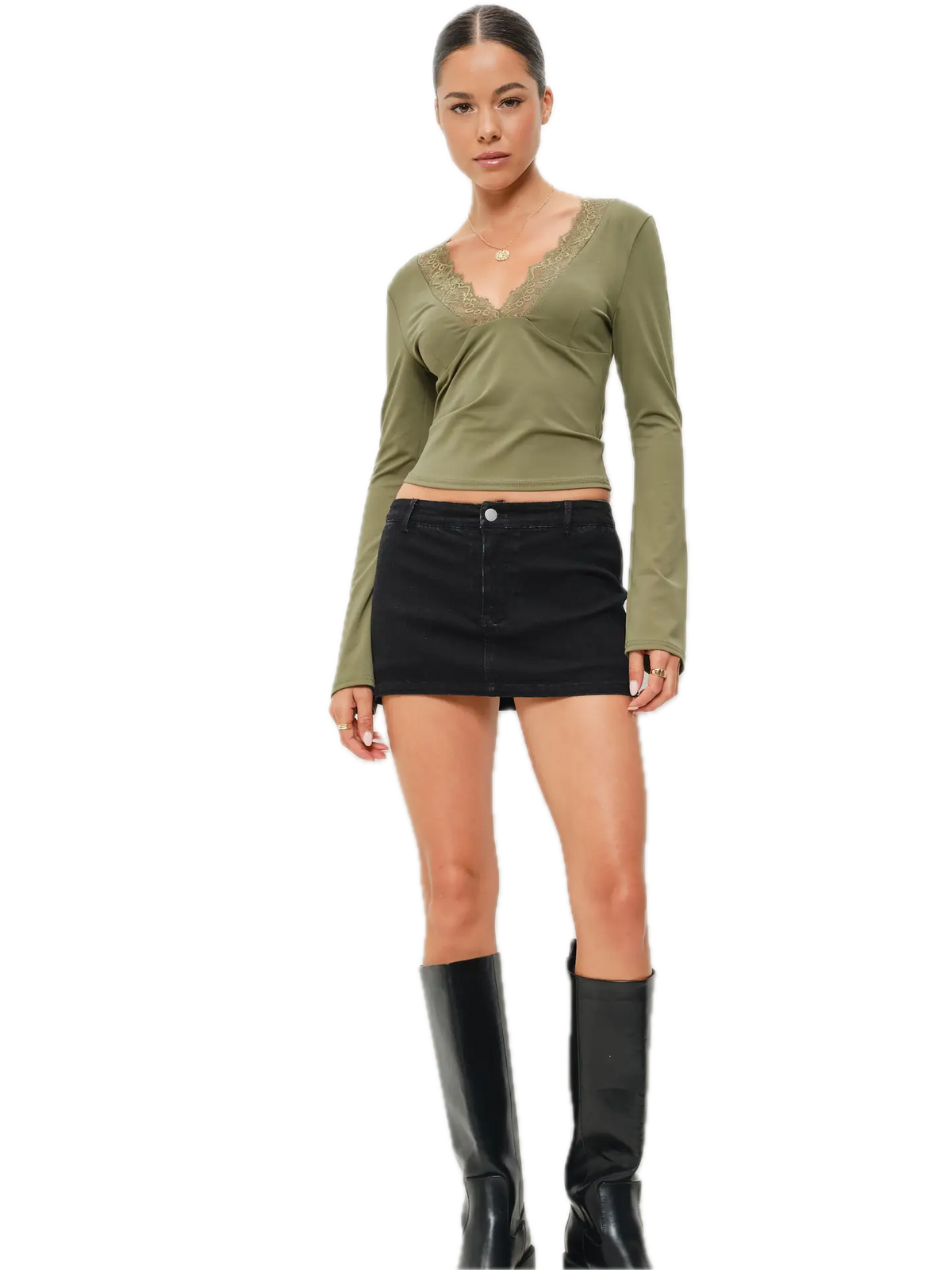 Sophie Lace Inset Knit Top