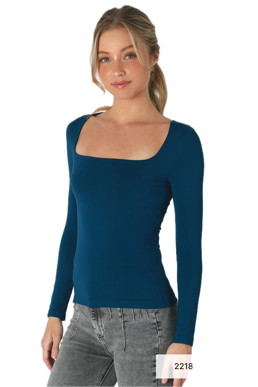 Square Neck Long Sleeve