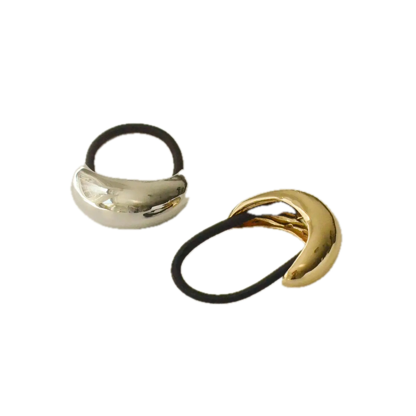 Narrow Crescent Metal Hair Cuff