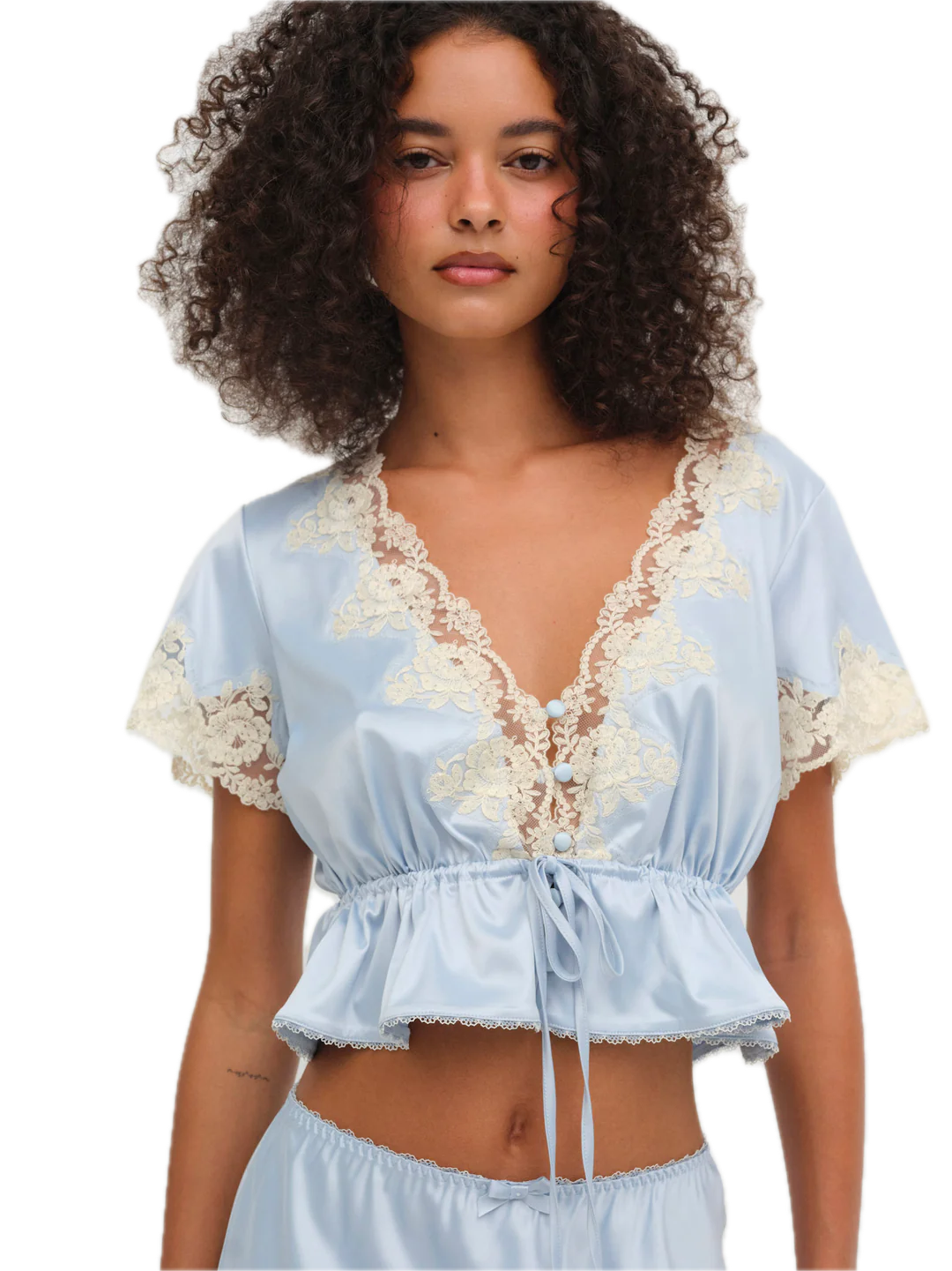 Sweetheart Satin Crop Top
