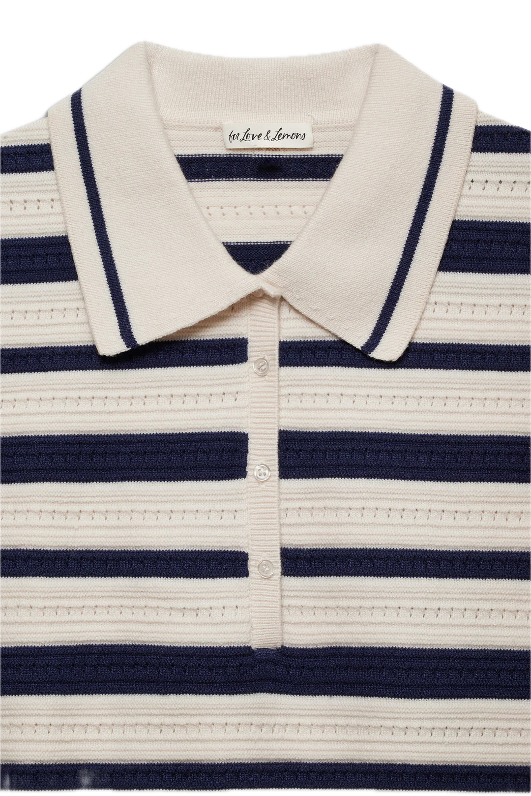 Simona Pointelle Striped Polo