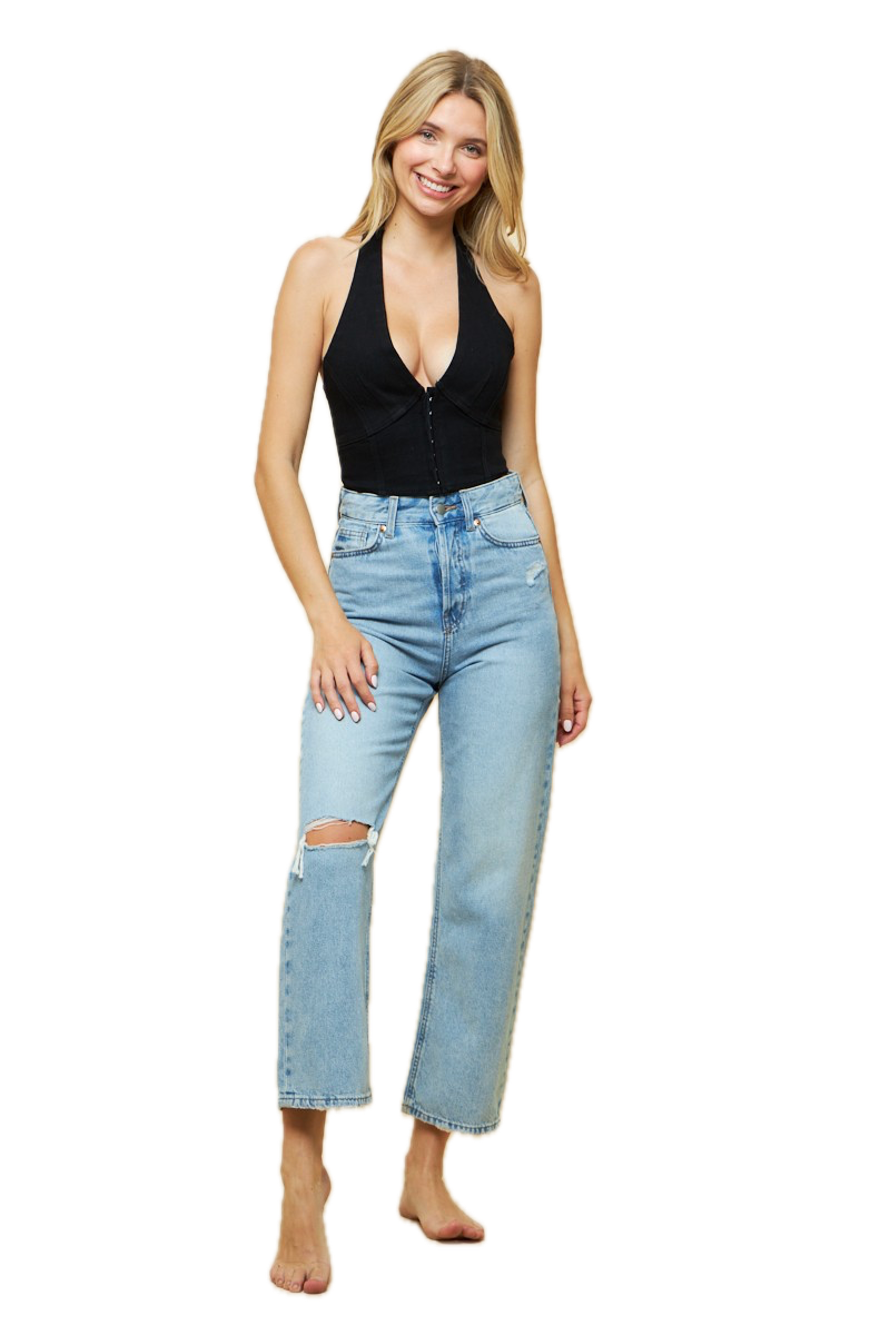 Howdy Denim Halter Top