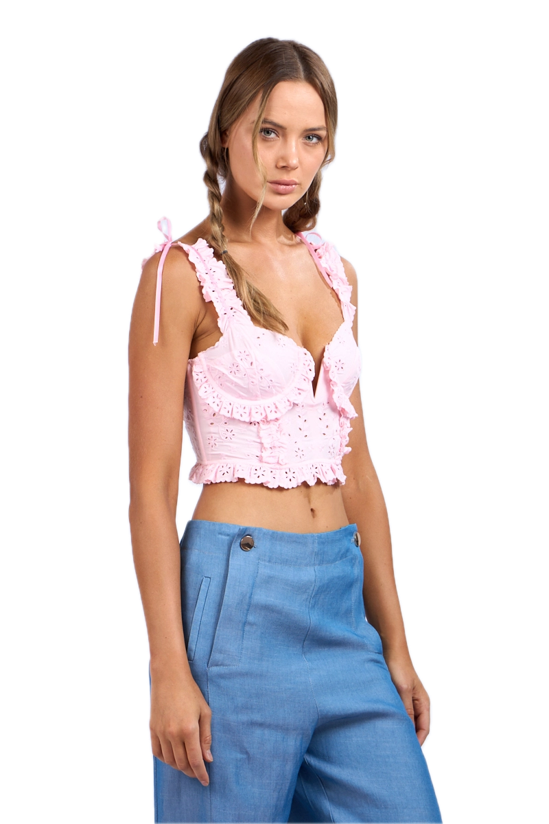 Nina Eyelet Corset Top