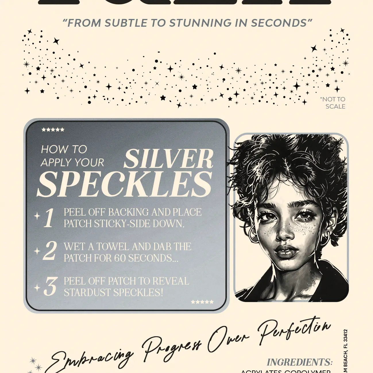 Silver Stardust Speckles Makeup Patches