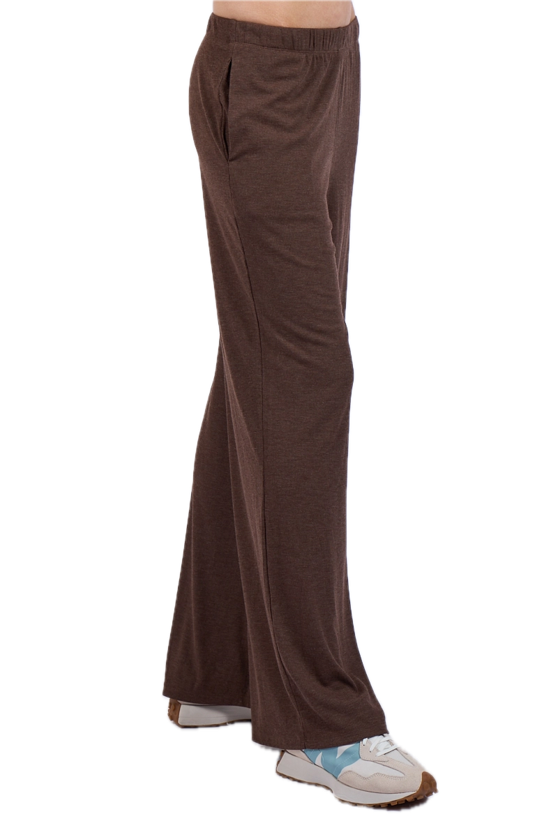 Casual Elastic Waist Band Straight Fit Pants