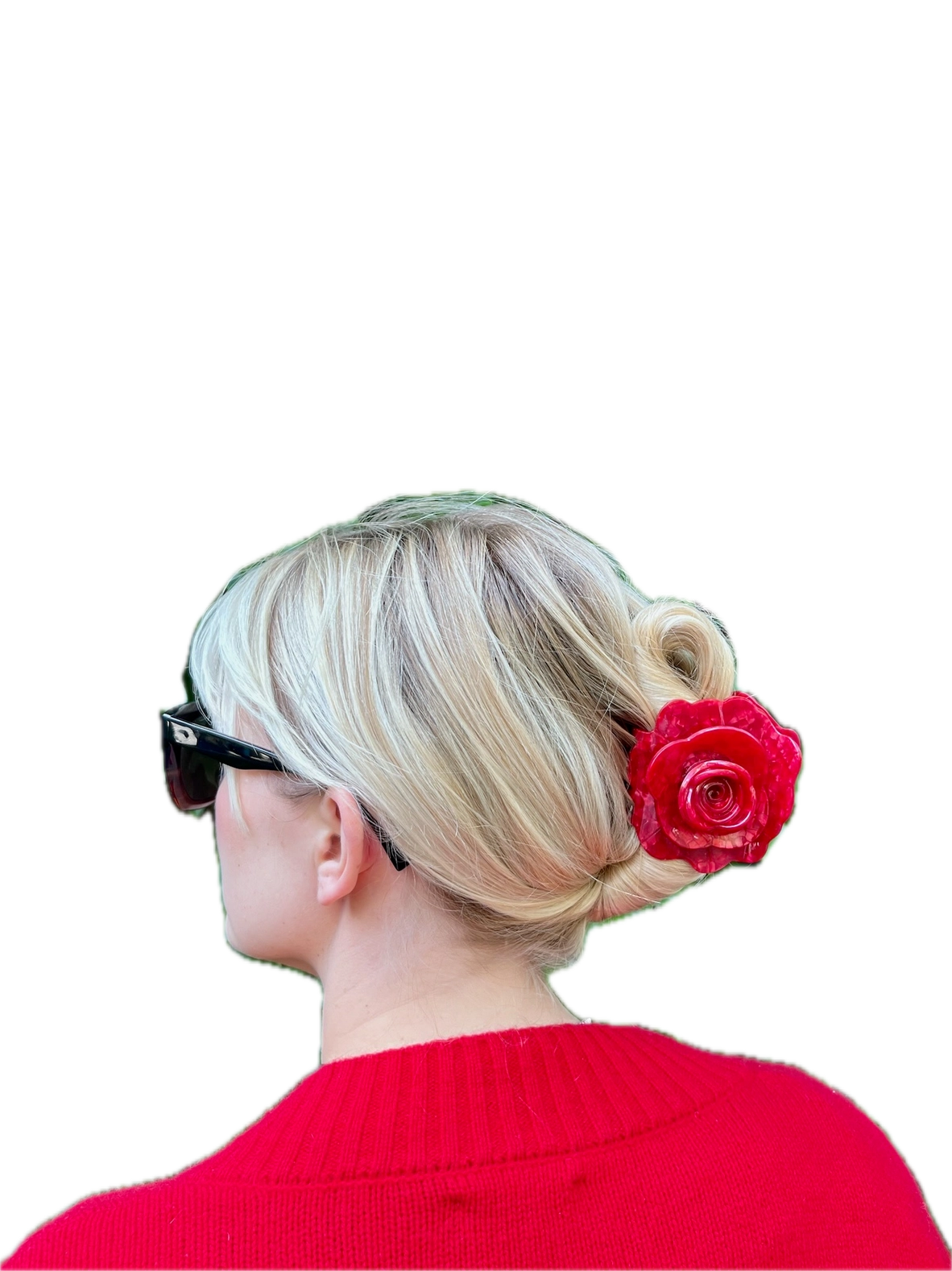 Rose Flower Hair Claw Clip