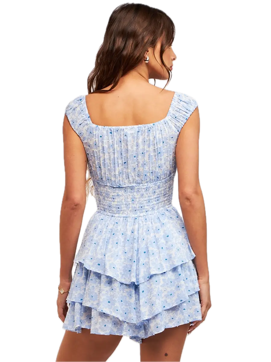 Floral Smocked Mini Romper
