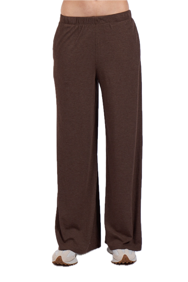 Casual Elastic Waist Band Straight Fit Pants
