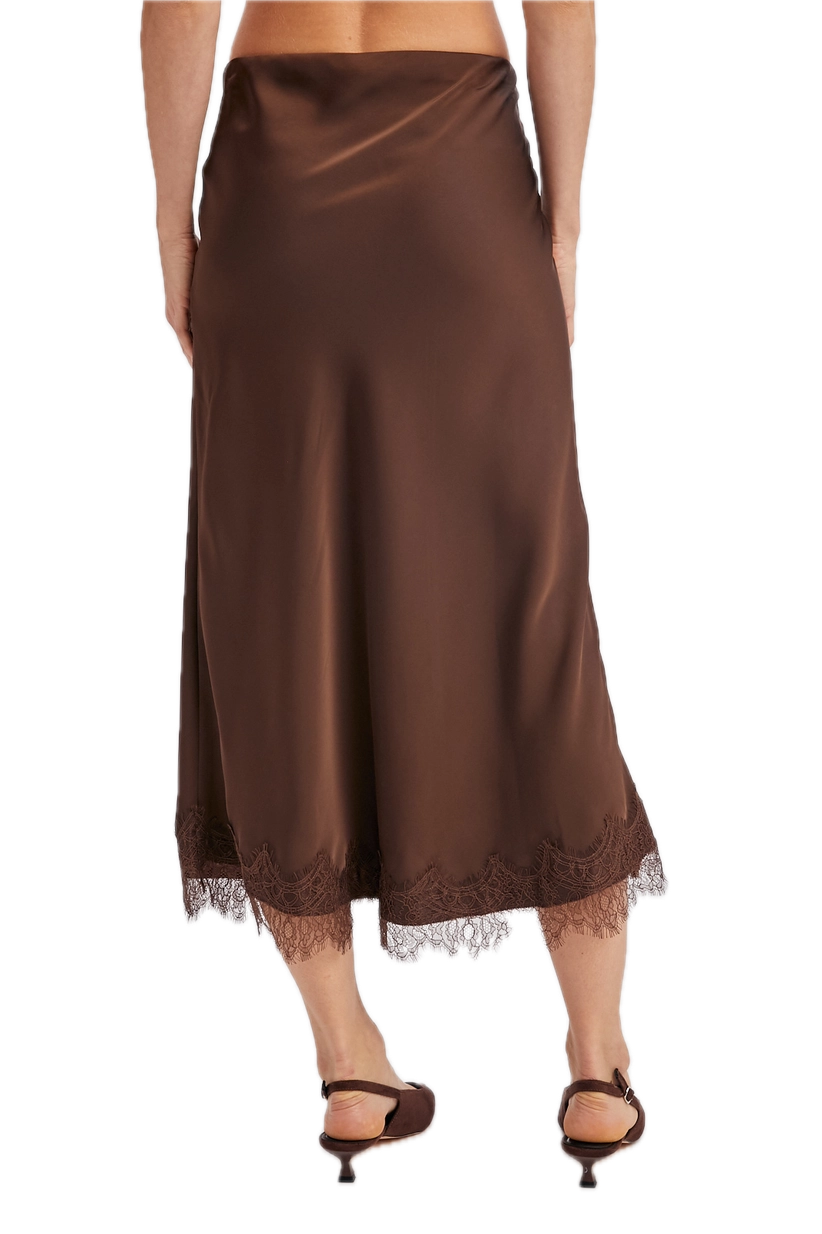 Alli Satin Midi Skirt