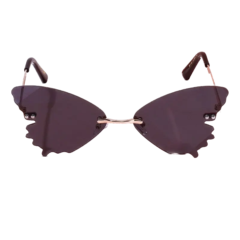 Butterfly Wing Rimless Sunglasses