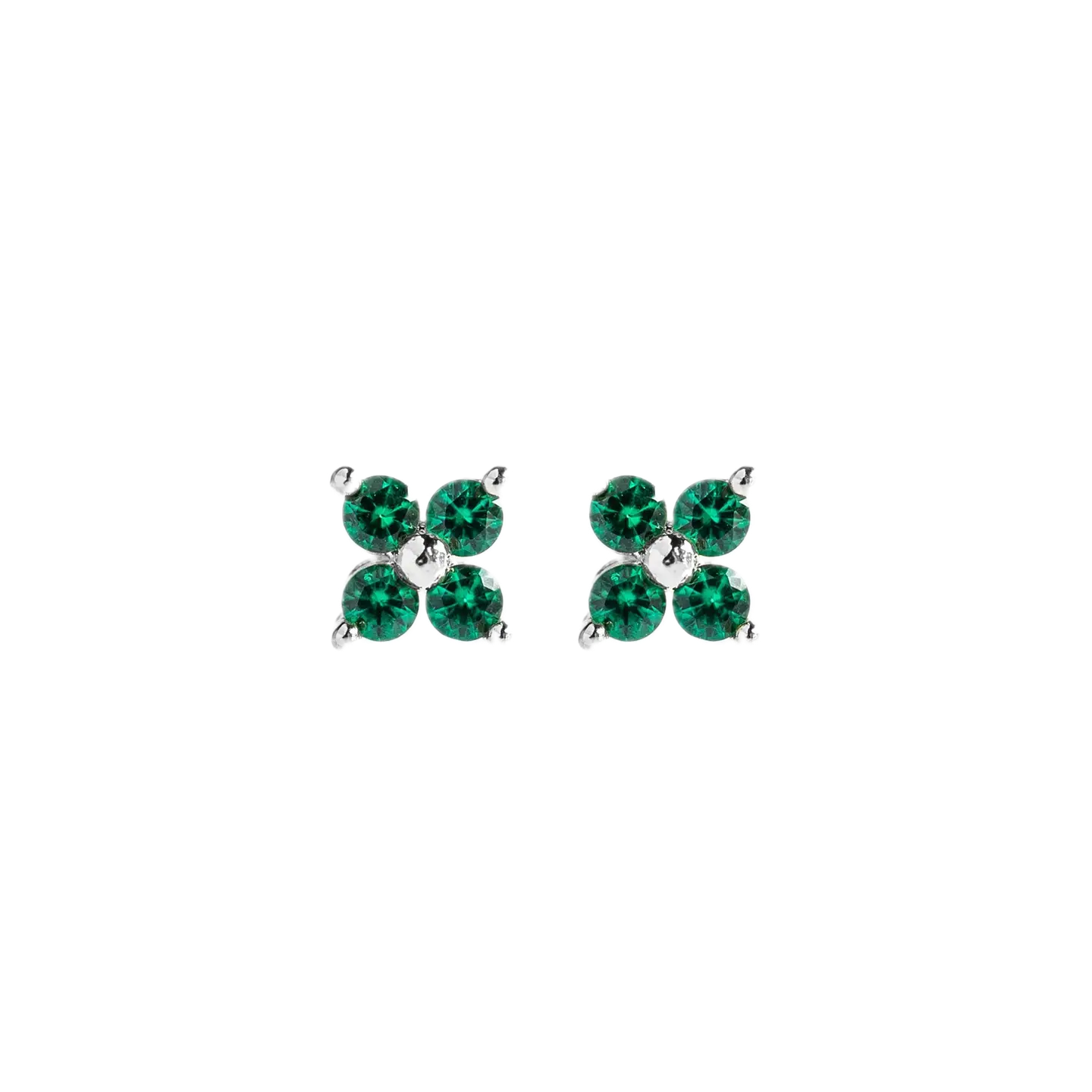 Teeny Tiny Emerald Cluster Studs