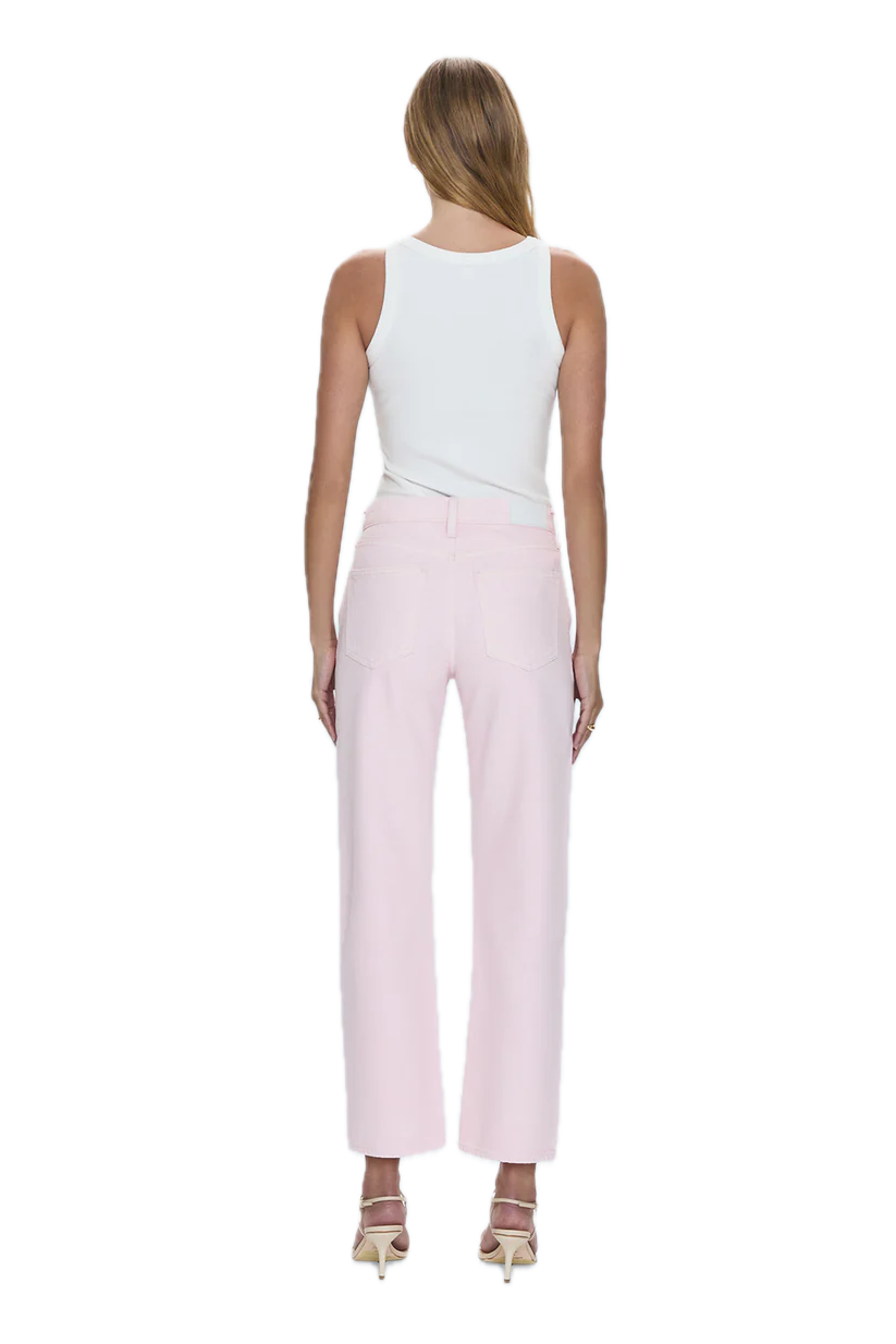 Lexi Mid Rise Bowed Straight Jean