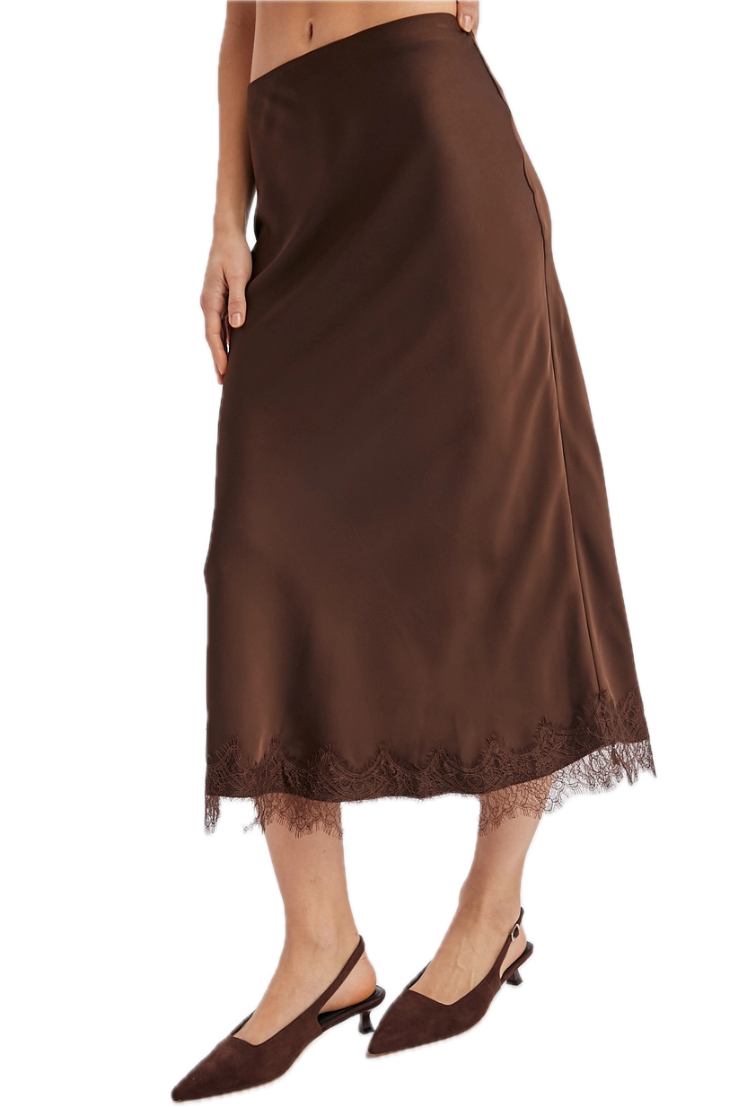 Alli Satin Midi Skirt