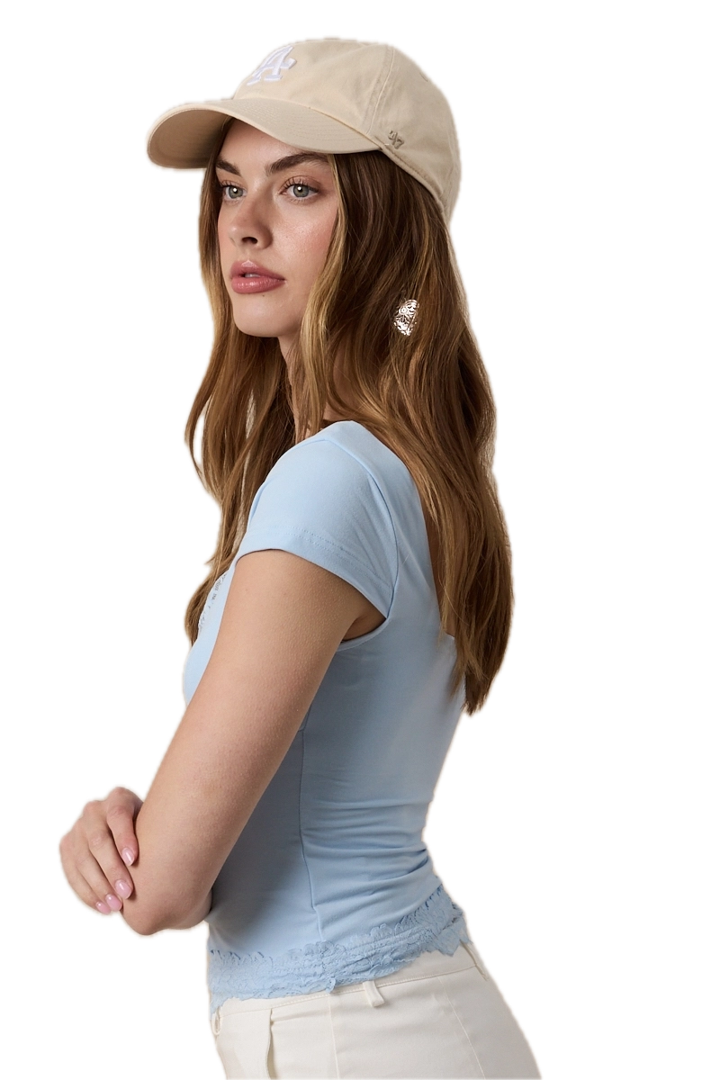 Cap Sleeve Lace Top