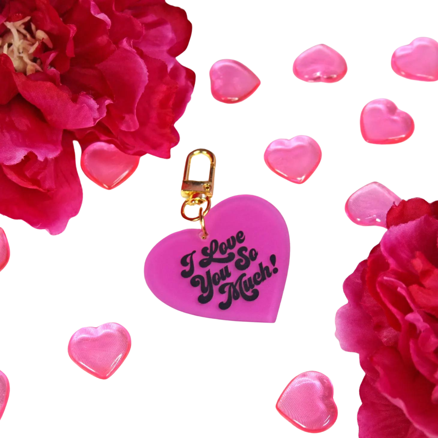 ILYSM Heart Keychain
