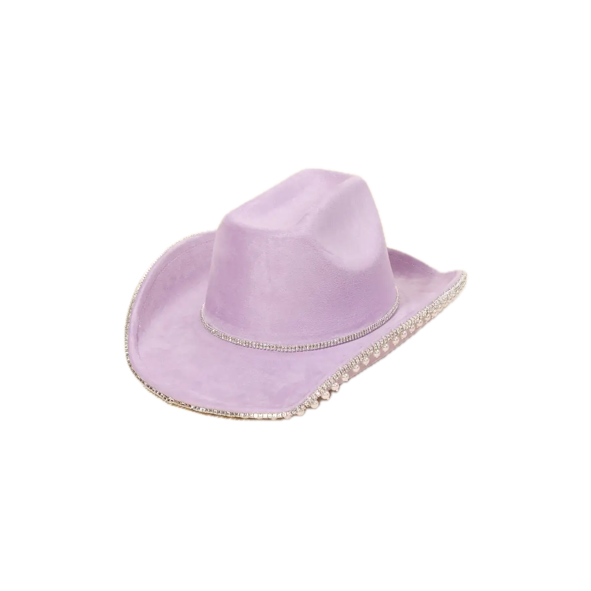 Rhinestone Pearl Trim Cowboy Hat