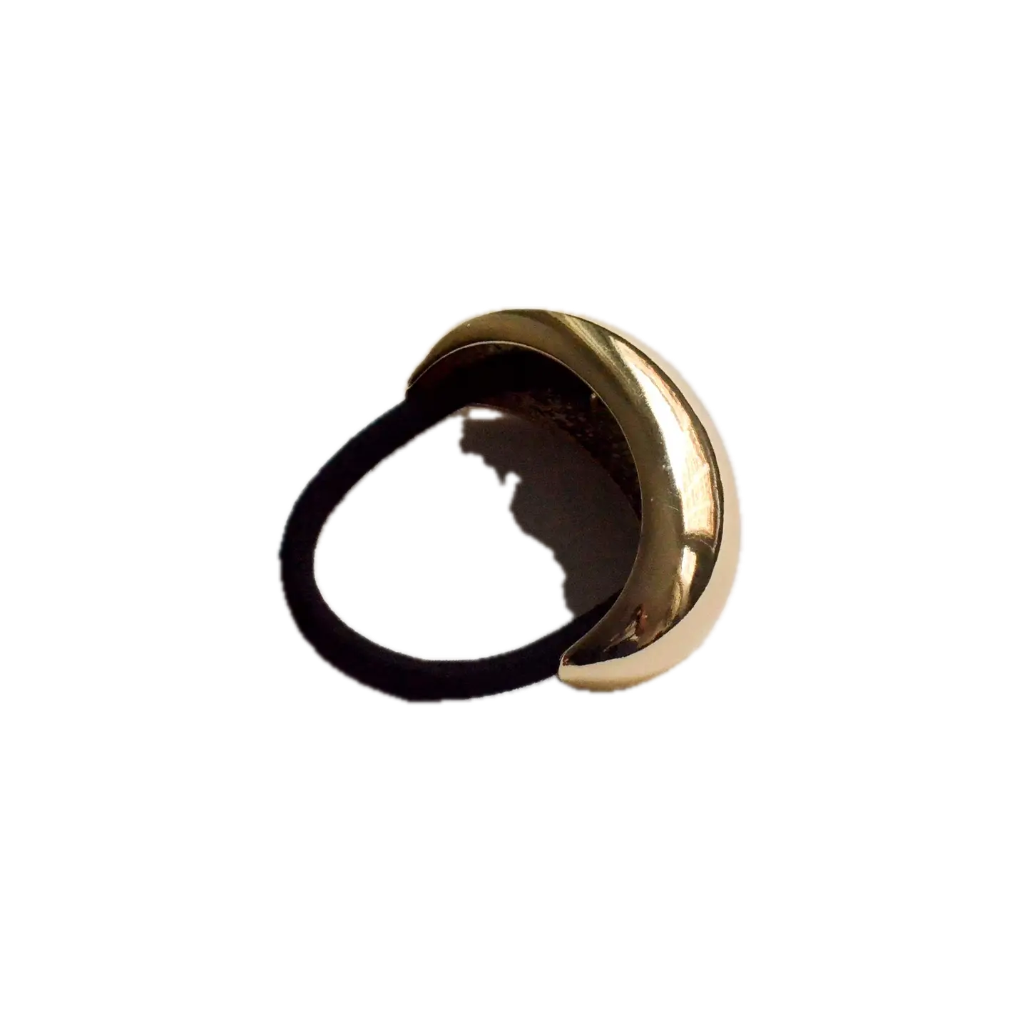 Wide Crescent Metal Ponytail Hair Tie