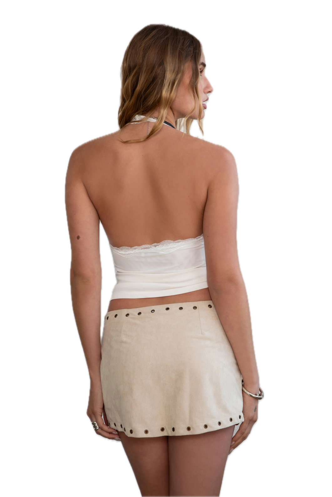 Millie Mesh Lace Halter Neck Cami