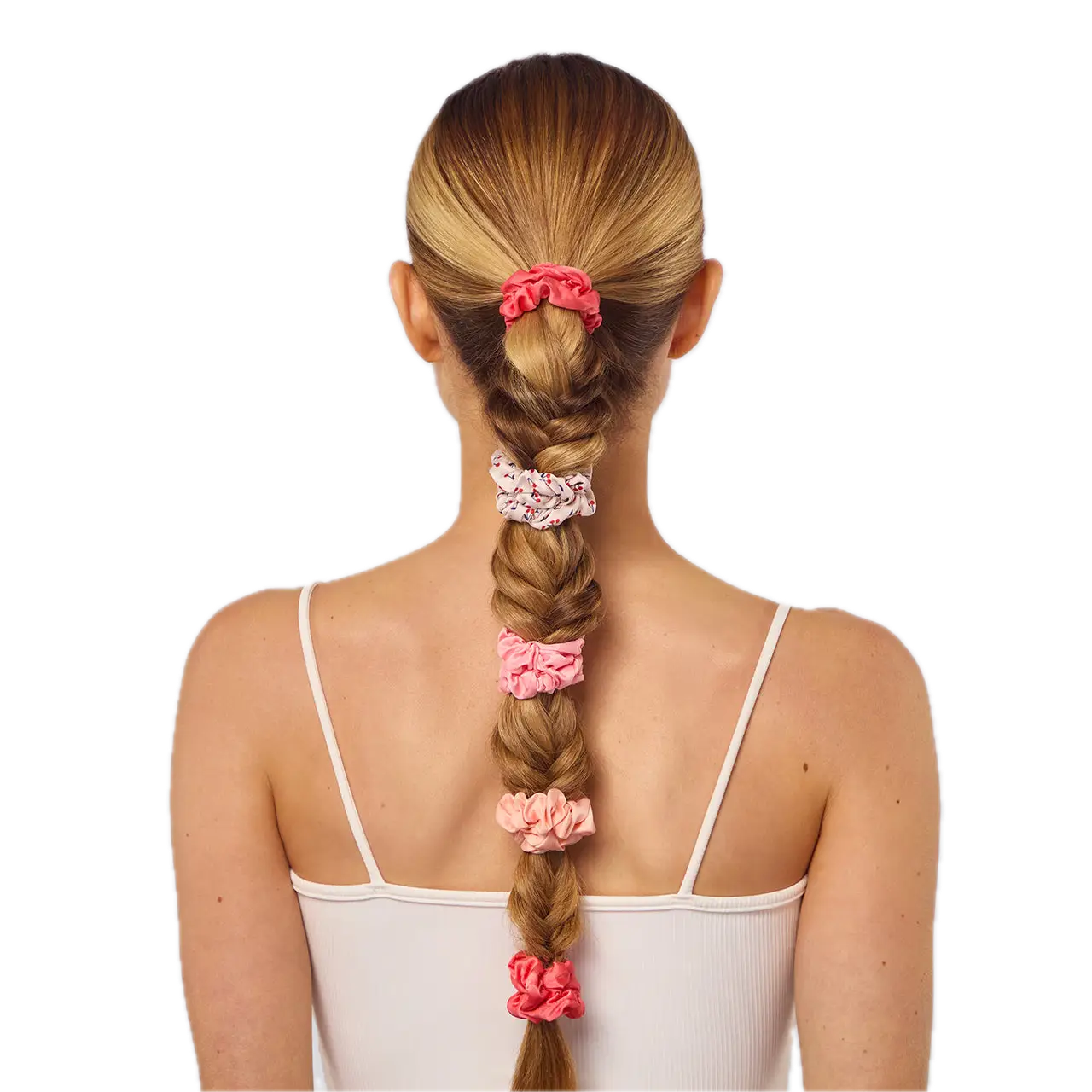 Ruched Satin Scrunchies 5pc Set
