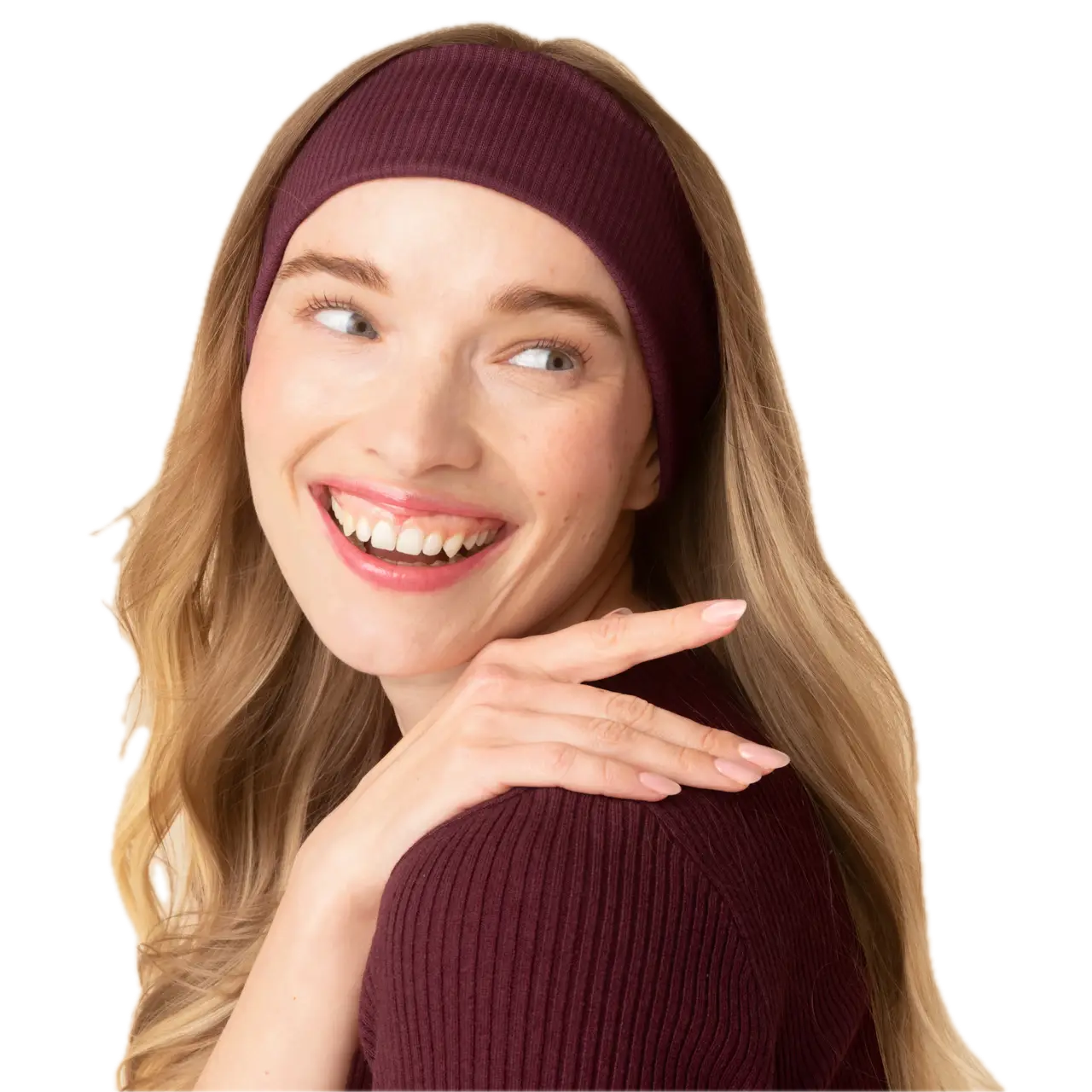 Recycled Fabric Ribbed Elastic Headbands 2pc Set