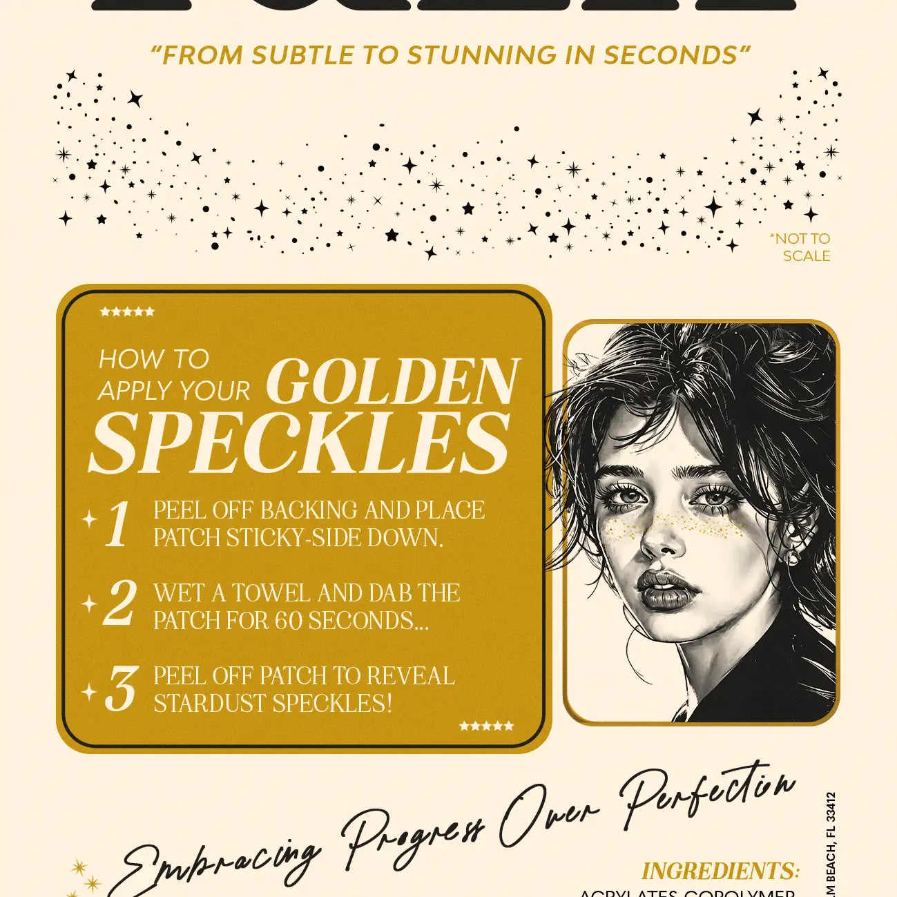 Gold Stardust Speckles Makeup Patches