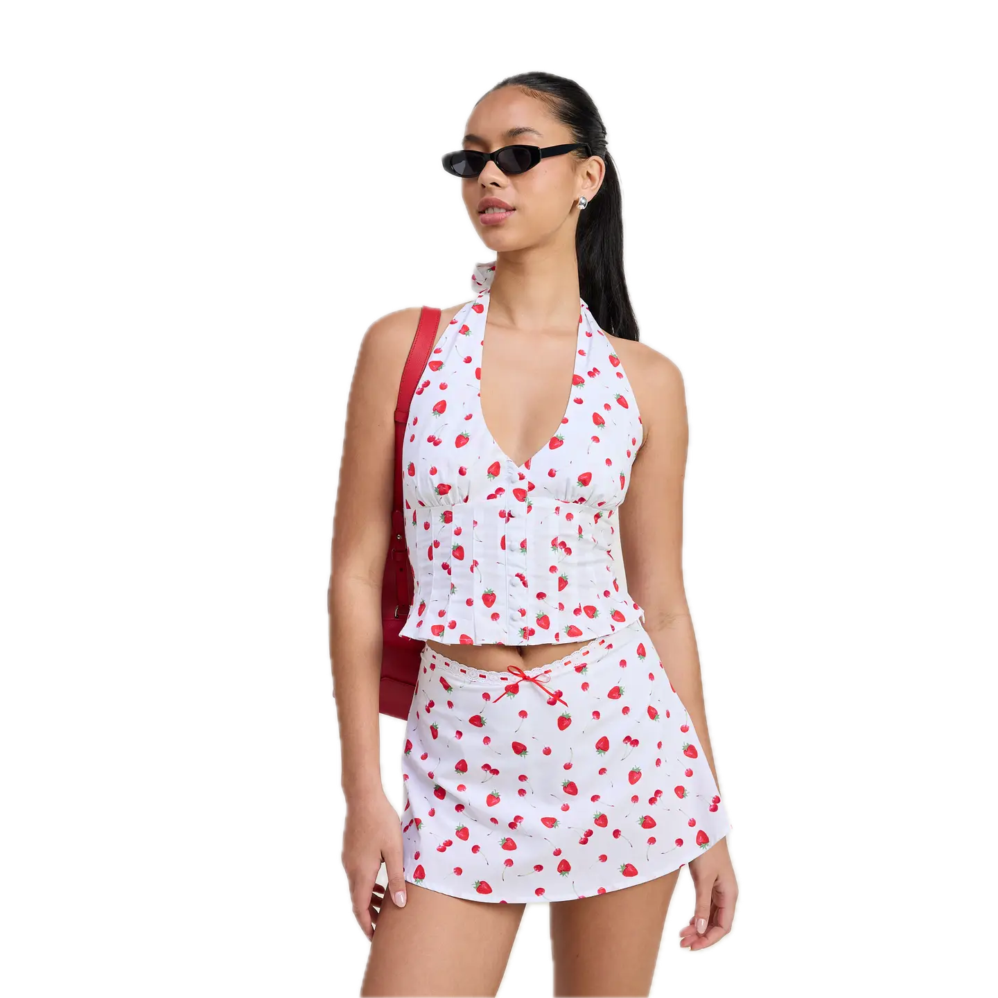 Poplin Print Mini Skirt