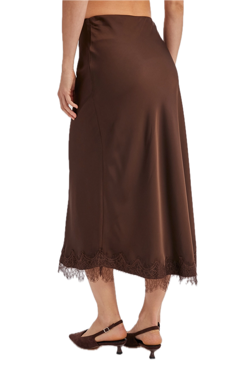 Alli Satin Midi Skirt