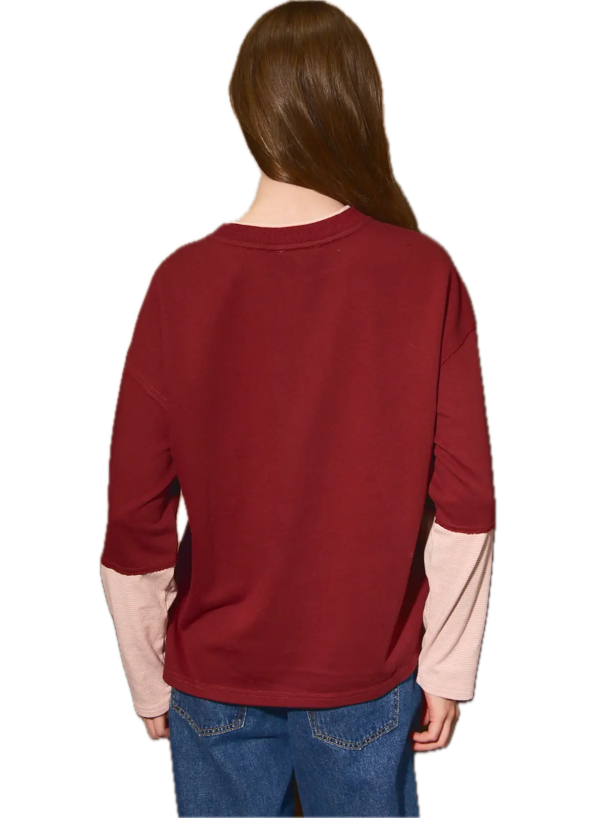 Colorblock French Terry Crew Neck Pullover
