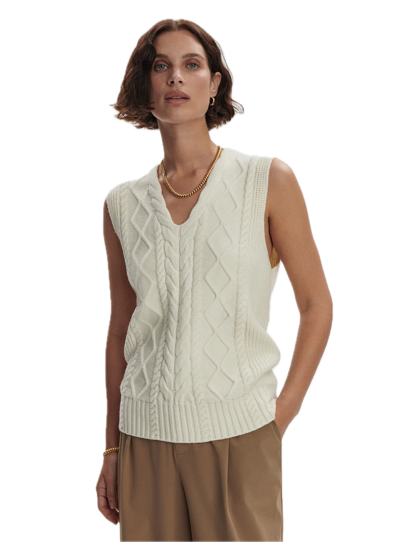 Kay Cable Knit Vest