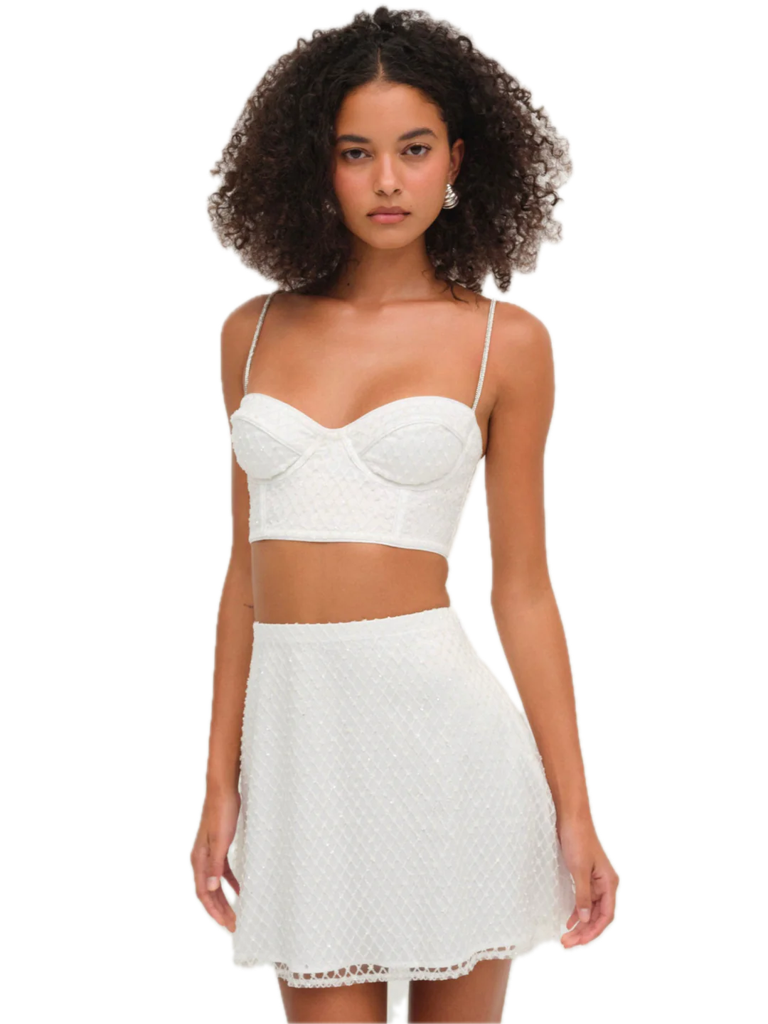 Glitter Grid Mini Skirt