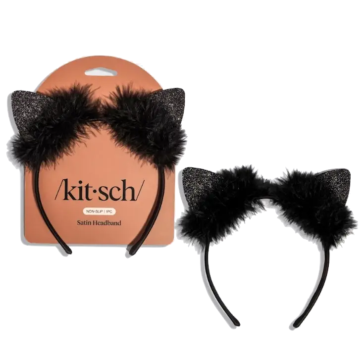 Satin Cat Ears Headband