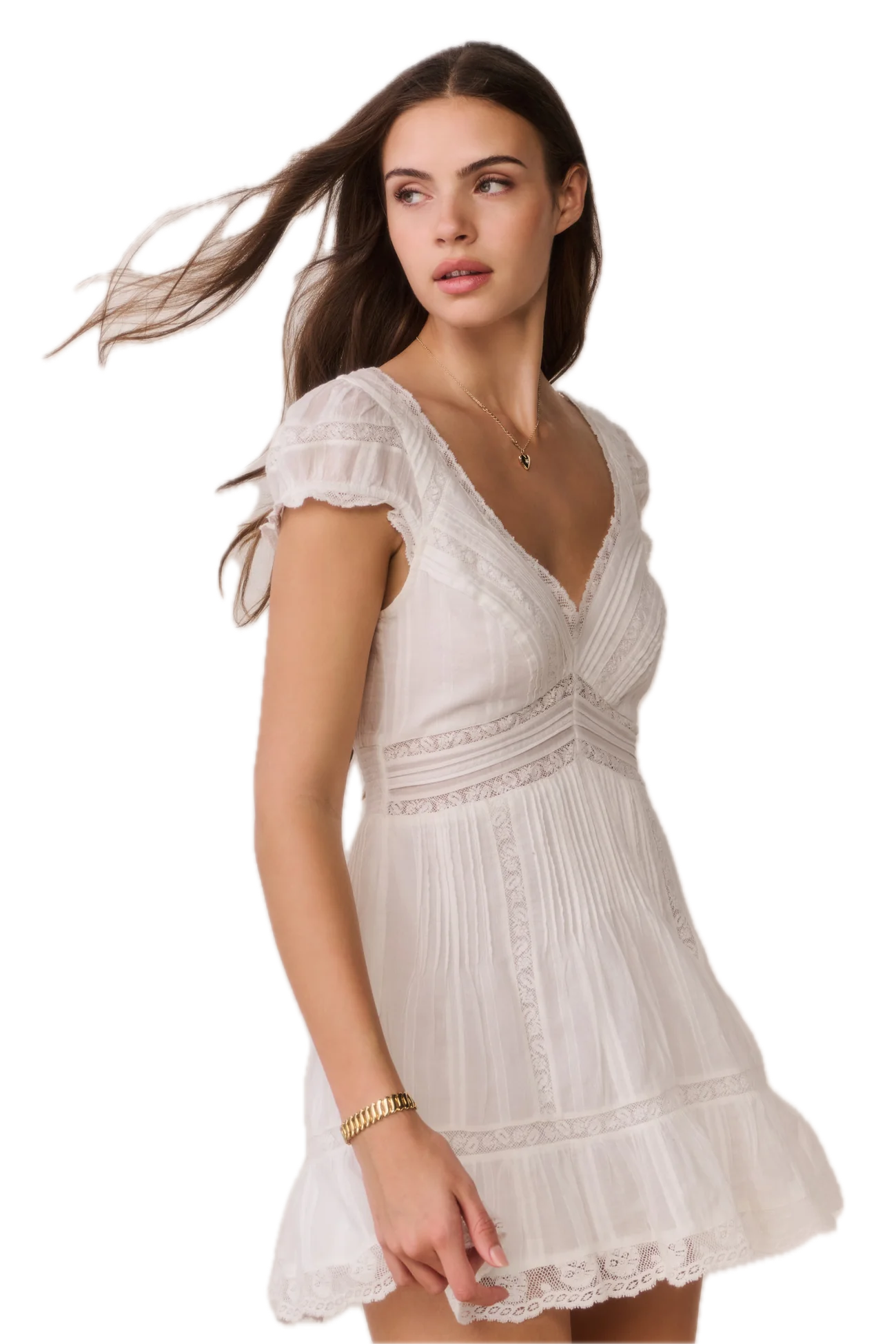 Edena Cotton Victorian Mini Dress
