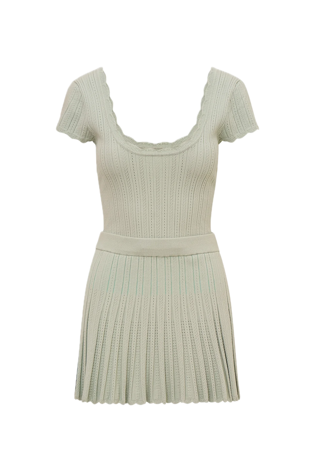 Evaluna Stretch Pointelle Mini Dress