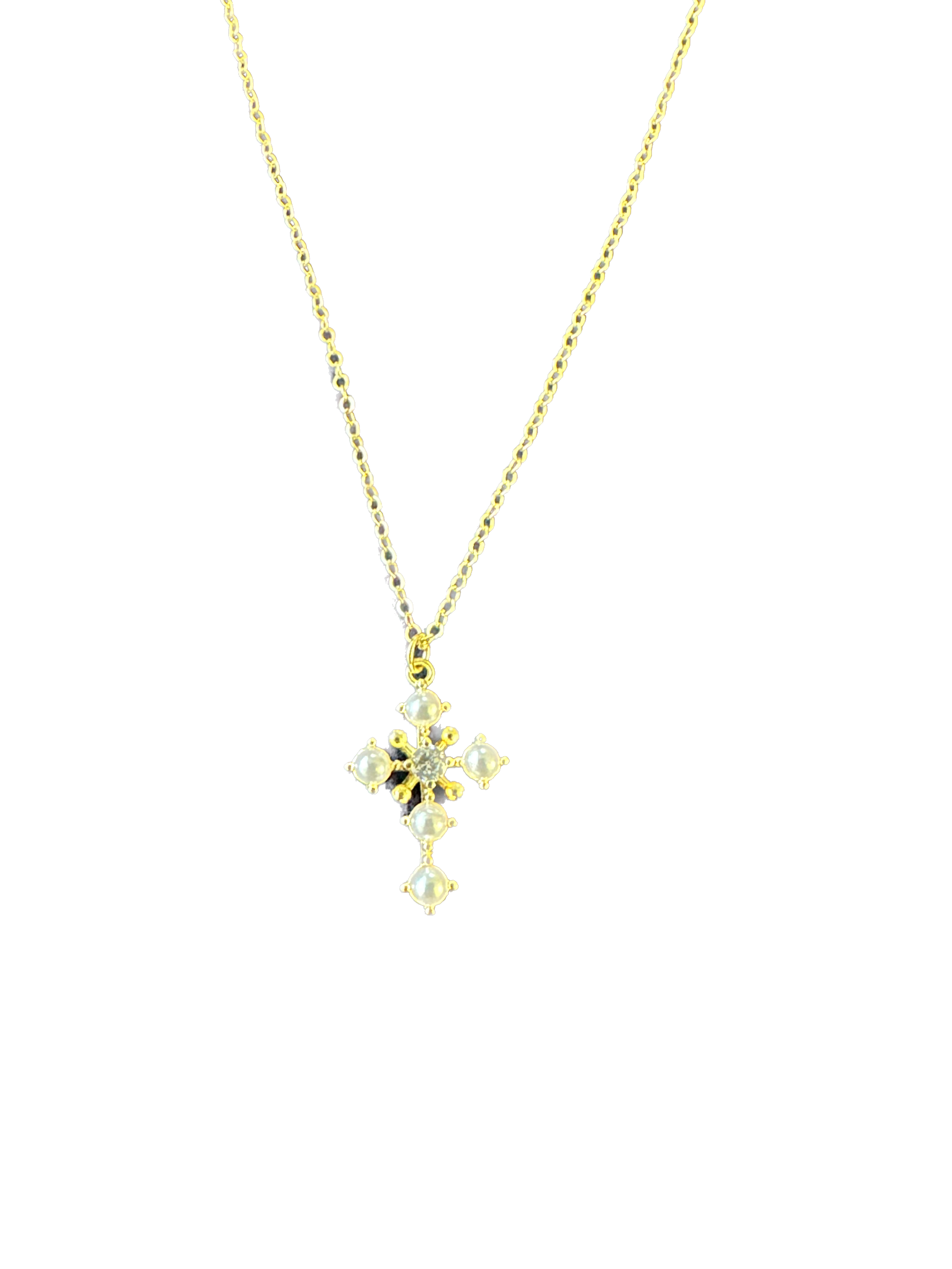 Pearl Cross Necklace