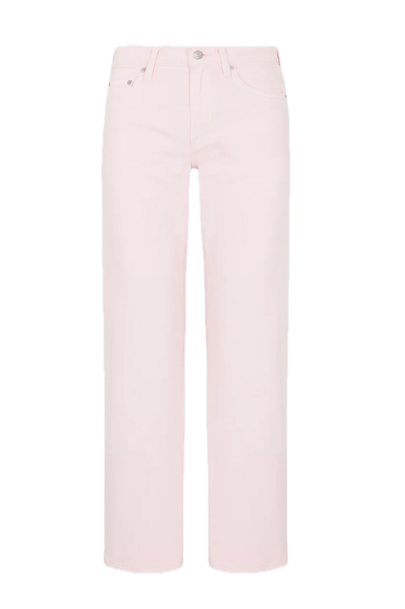 Lexi Mid Rise Bowed Straight Jean