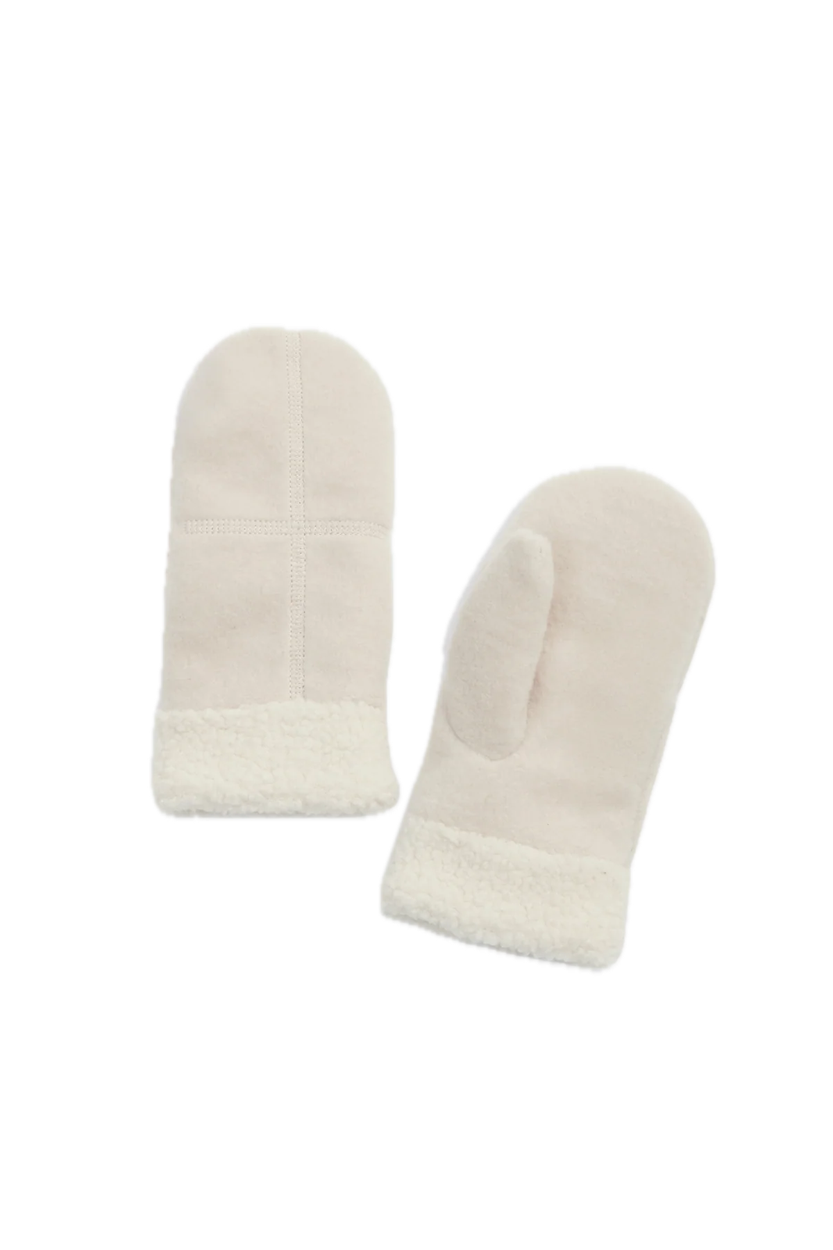 Sherpa Trim Cross Mittens