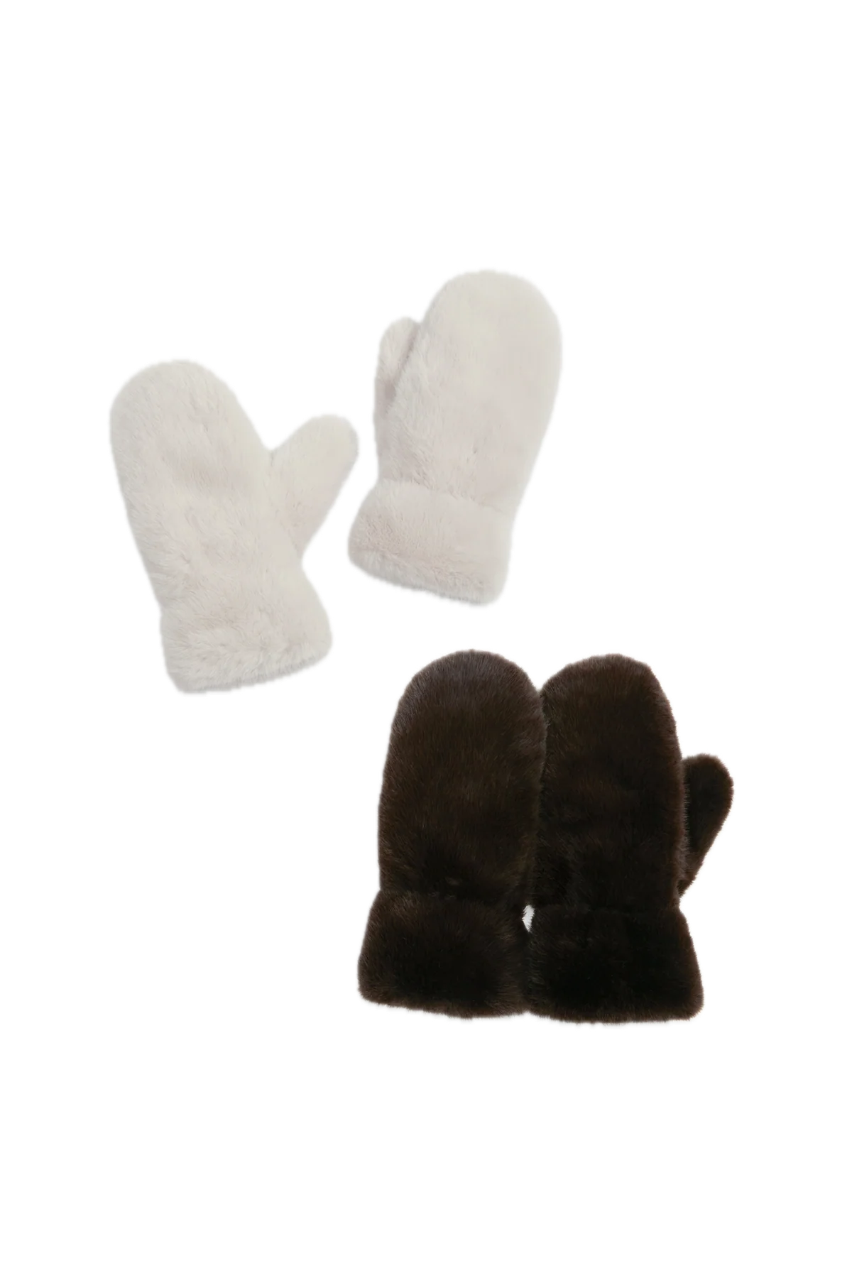 Plush Faux Fur Mittens