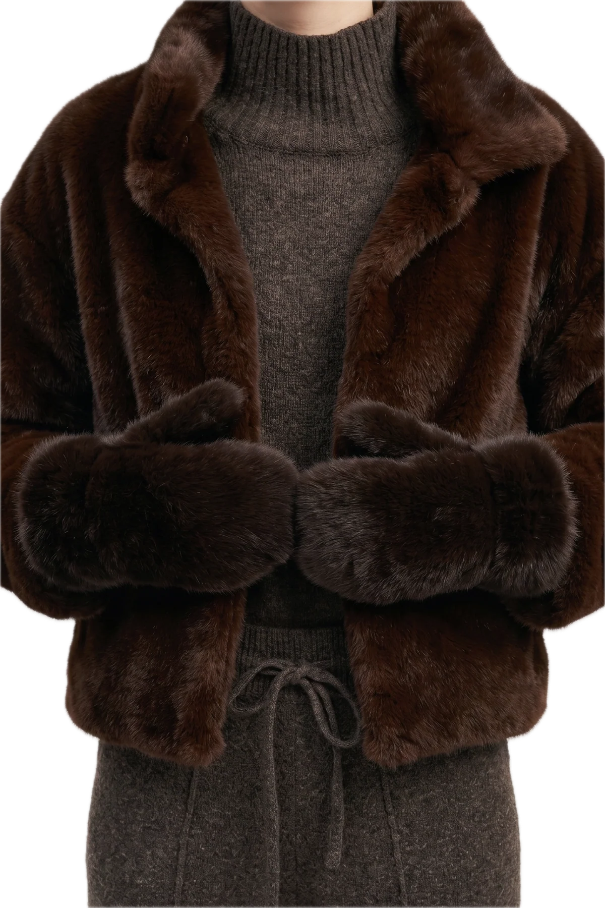 Plush Faux Fur Mittens
