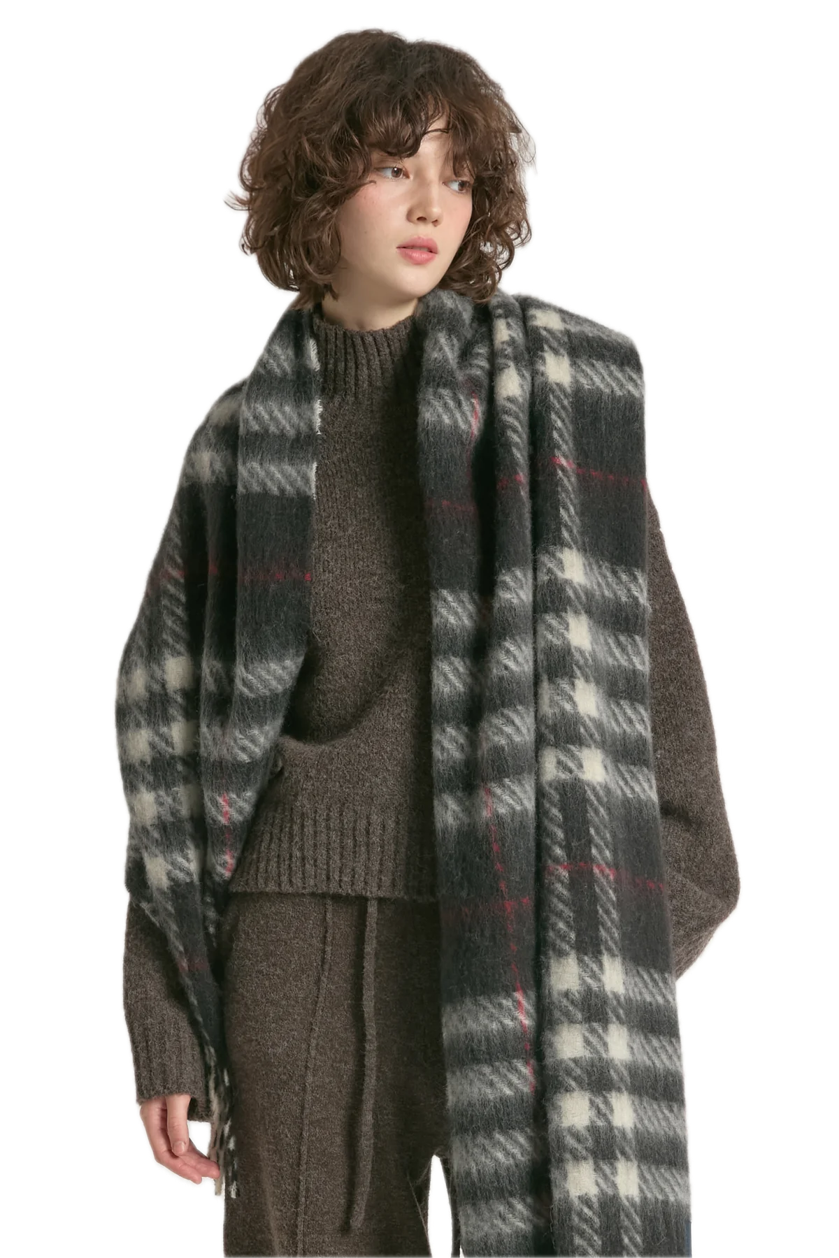 Tartan Check Brushed Scarf