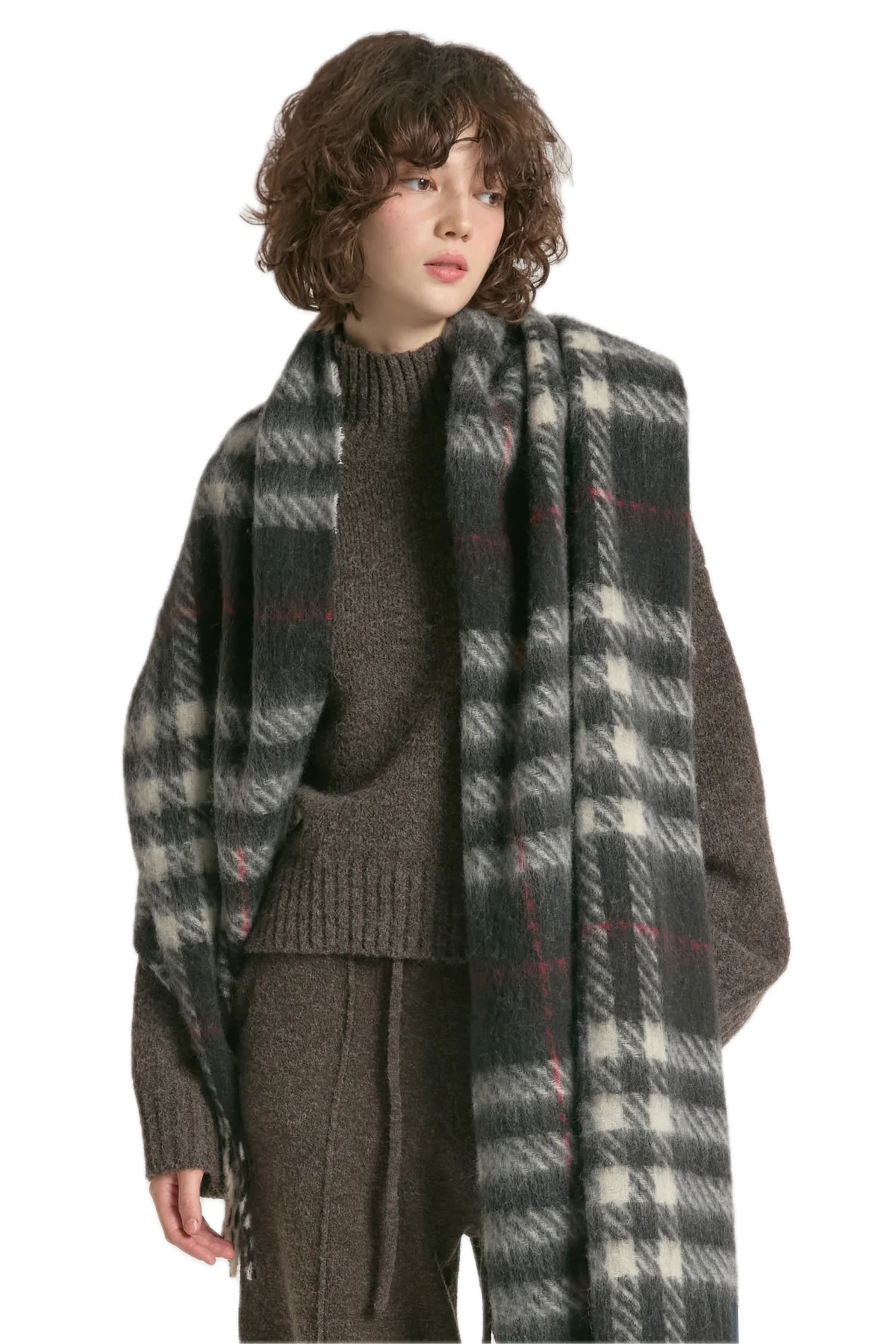 Tartan Check Brushed Scarf