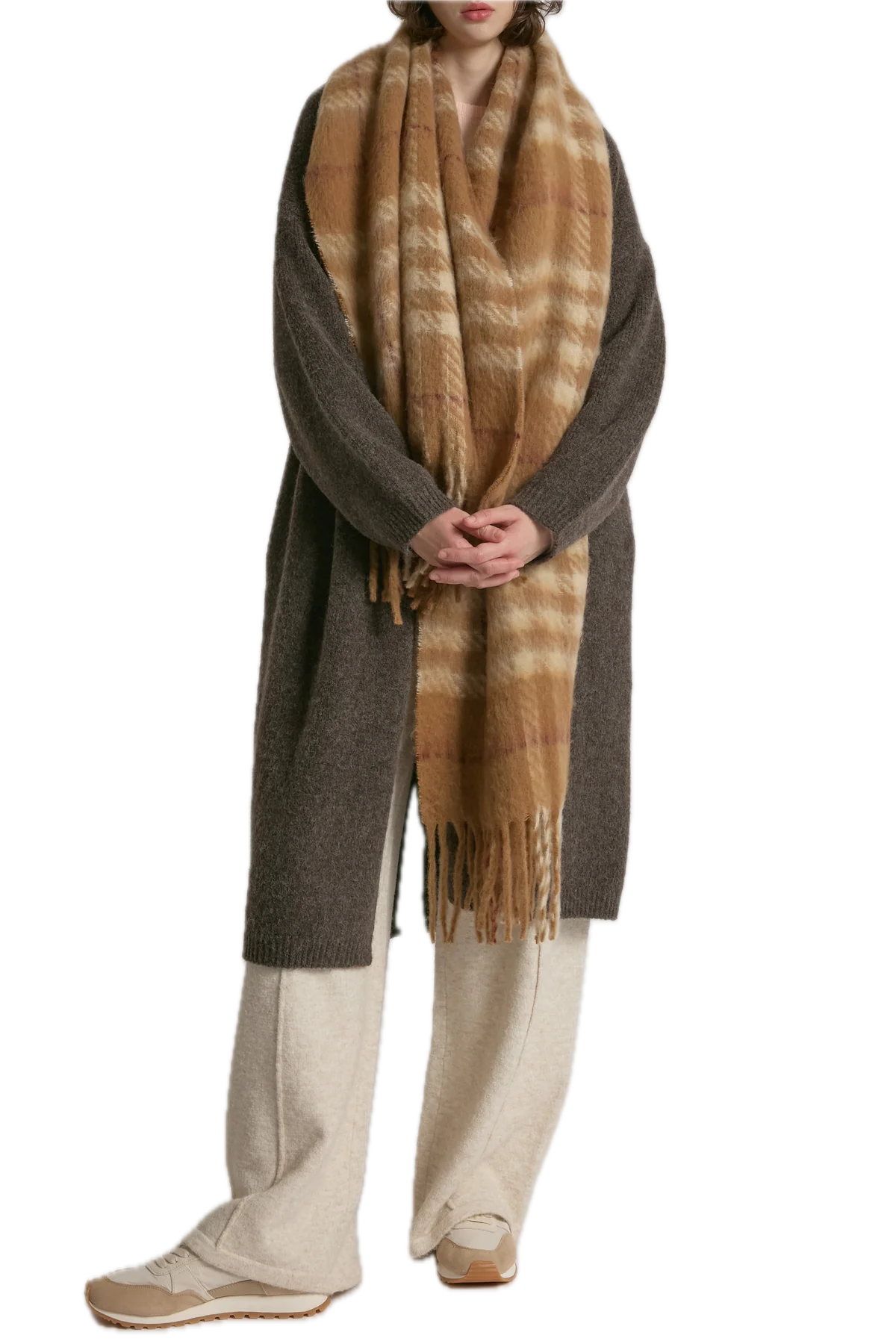 Tartan Check Brushed Scarf