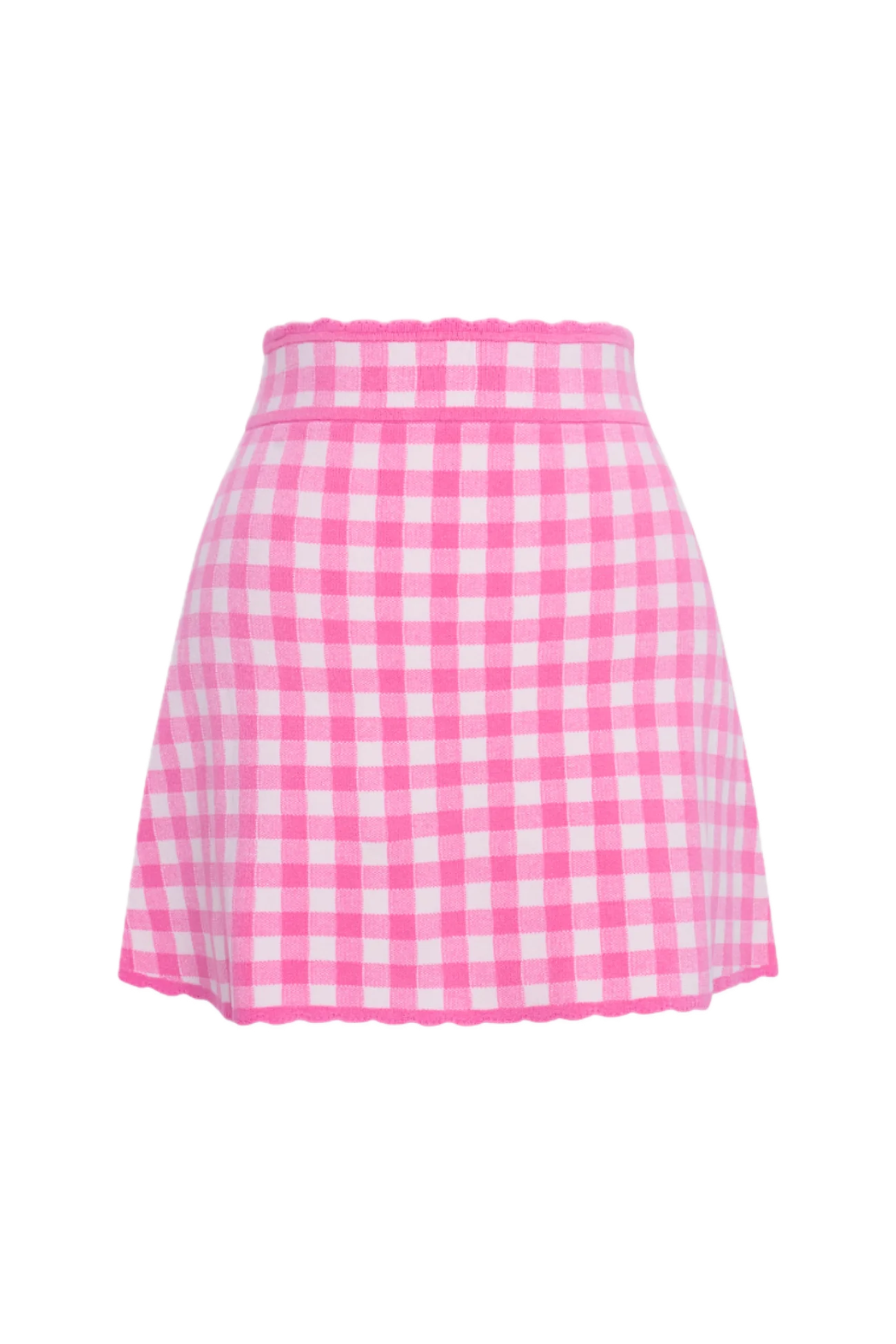 Muna Checkered Knit Mini Skirt