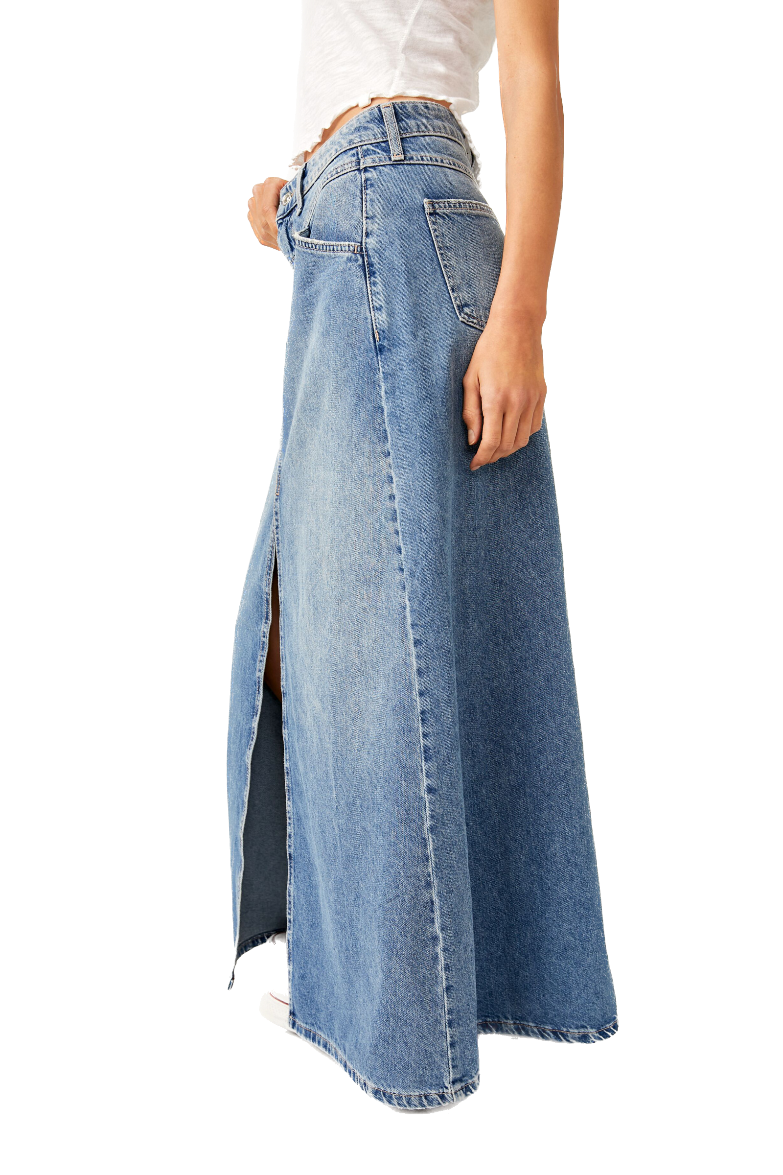 Come As You Are Denim Maxi Skirt