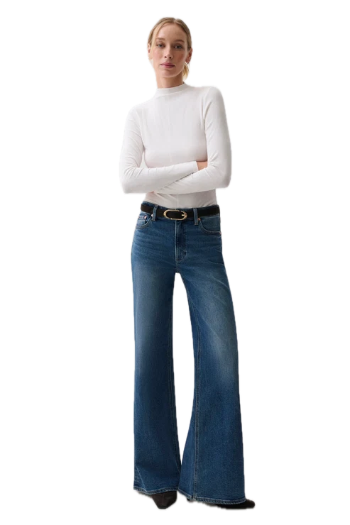 Vivian Mid Rise Wide Leg